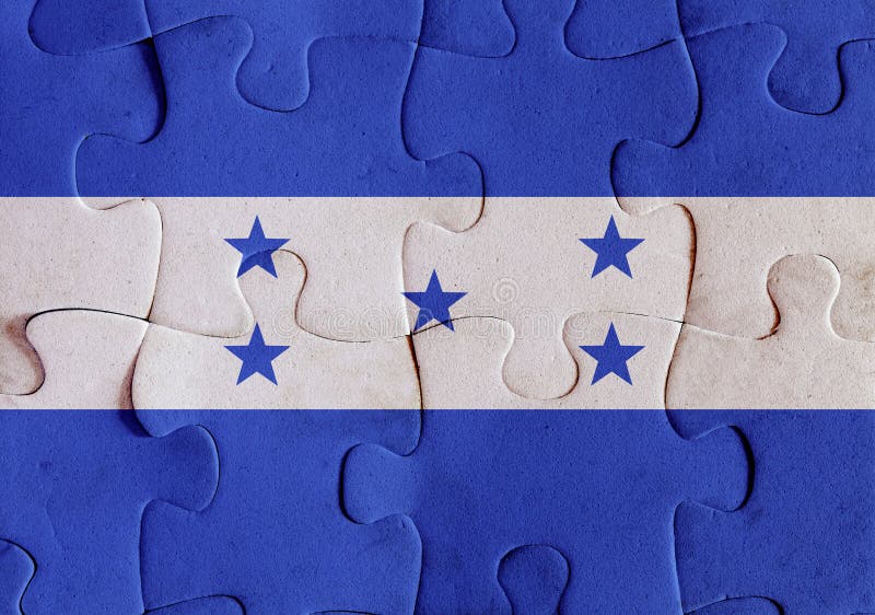 Rompecabezas De La Bandera De Honduras Stock de ilustración