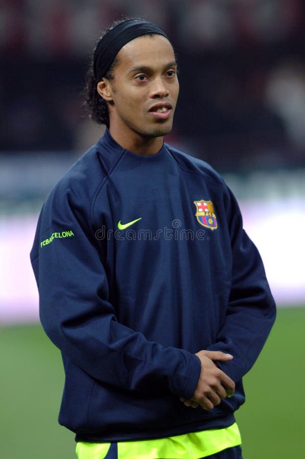 Ronaldinho avant le match