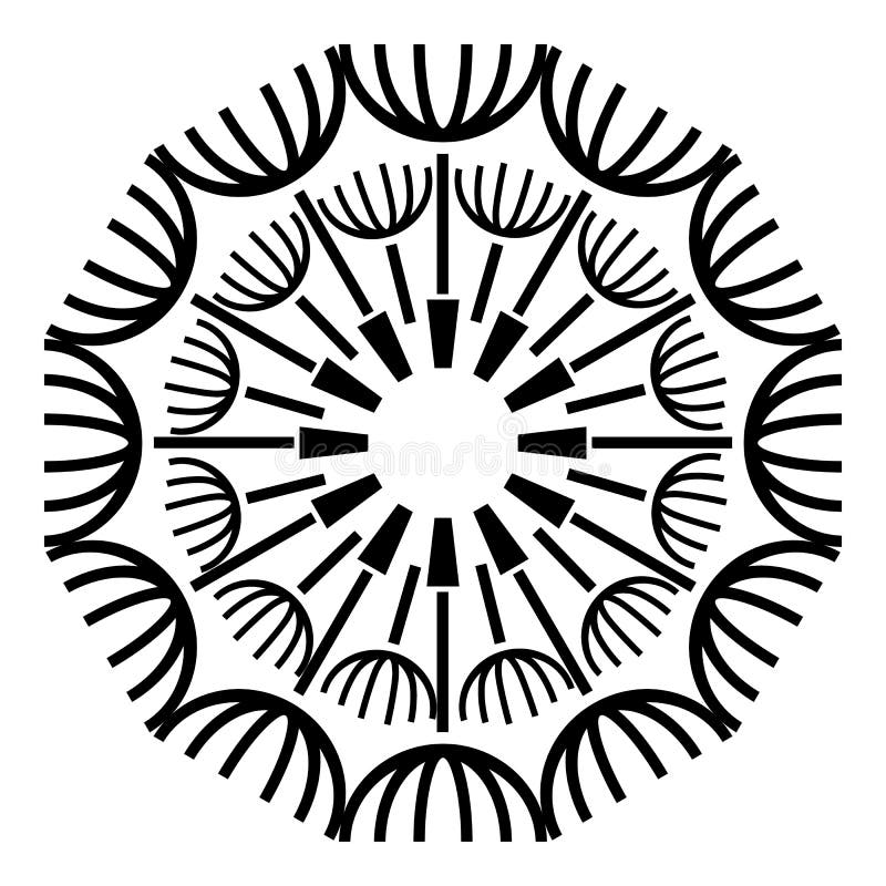 Rond paardebloempictogram, eenvoudige stijl royalty-vrije illustratie Rond paardebloempictogram, eenvoudige stijl royalty-vrije illustratie