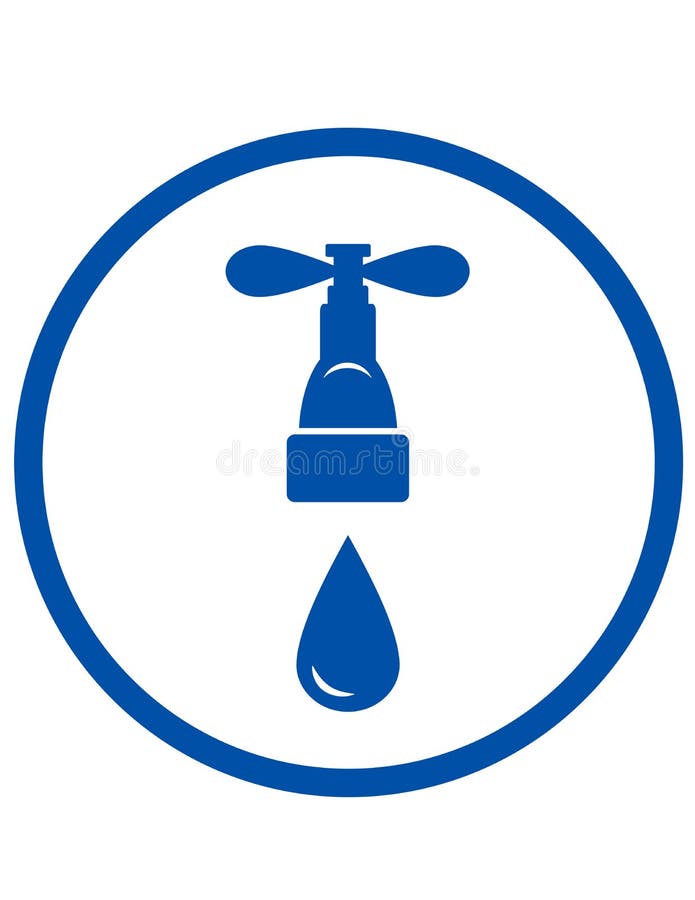Rond pictogram met kraan stock illustratie Rond pictogram met kraan stock illustratie
