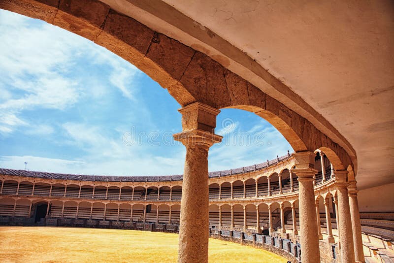 Bullfighting arena in Ronda, Spain. Bullfighting arena in Ronda, Spain