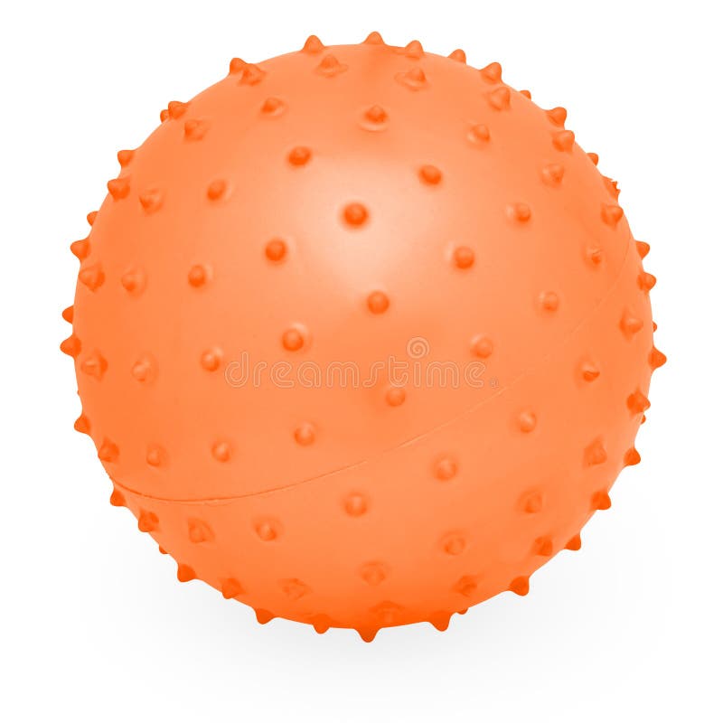 Ronde het Silicone Opblaasbare Oranje Knobbelige Bal van kinderen royalty-vrije stock fotografie Ronde het Silicone Opblaasbare Oranje Knobbelige Bal van kinderen royalty-vrije stock fotografie