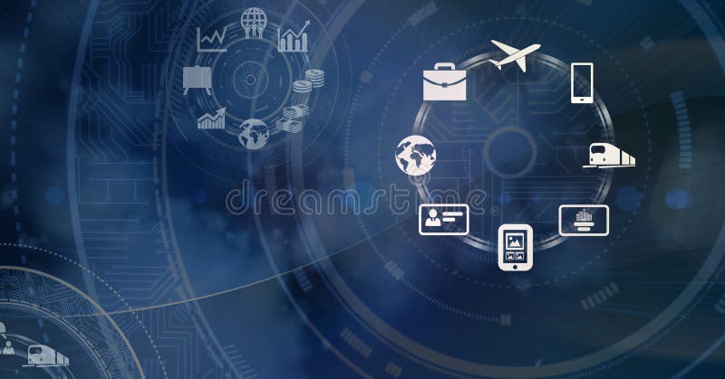 Ronde interface in ruimte vector illustratie