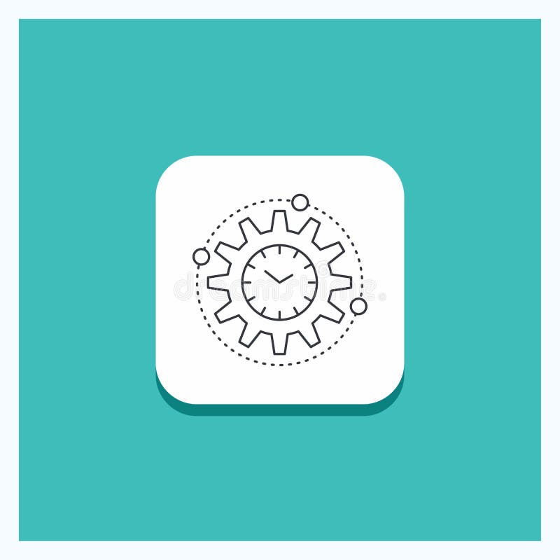 Ronde Knoop voor Efficiency, beheer, verwerking, productiviteit, het pictogram Turkooise Achtergrond van de projectlijn royalty-vrije illustratie Ronde Knoop voor Efficiency, beheer, verwerking, productiviteit, het pictogram Turkooise Achtergrond van de projectlijn royalty-vrije illustratie