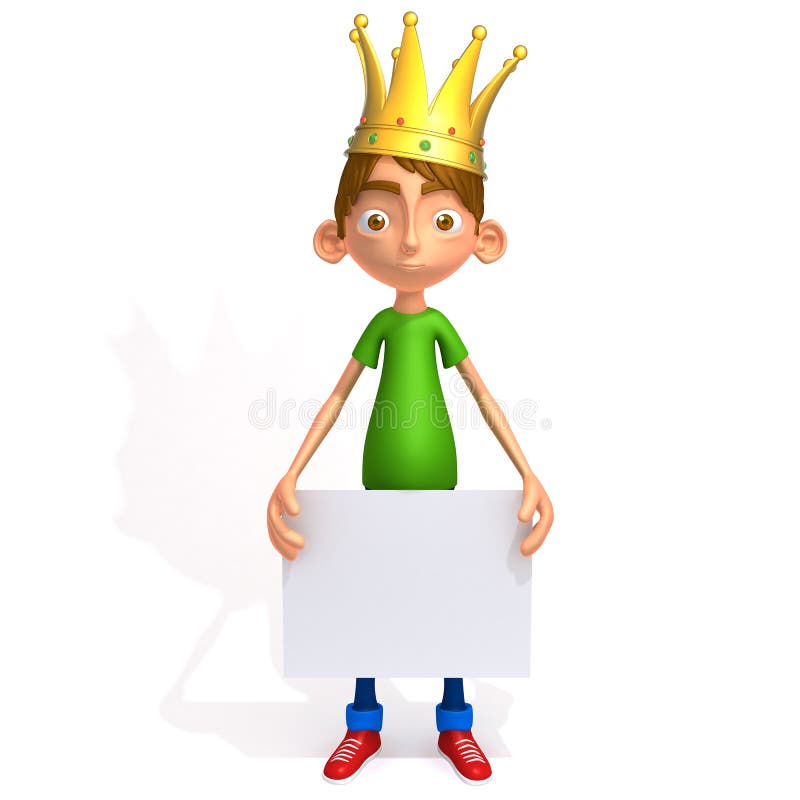 Ronnie funny king 3d illustration royalty free illustration