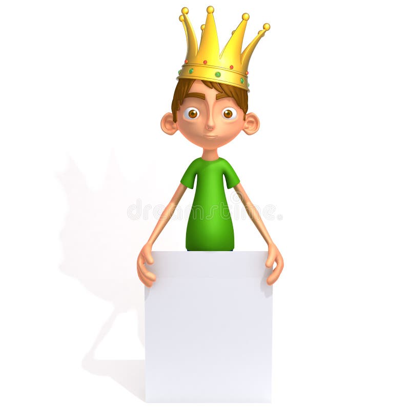 Ronnie funny king 3d illustration stock illustration