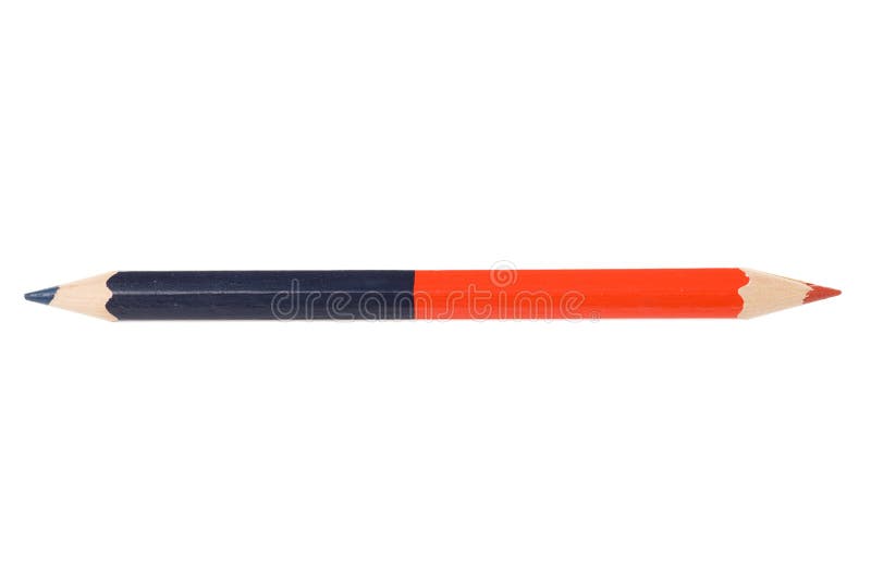 Extremisten Voorbijgaand Megalopolis Rood blauw potlood stock foto. Image of tekening, hout - 11171962