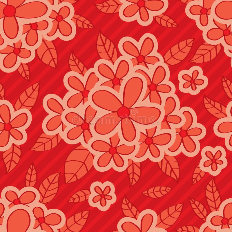 Rood bloem rood naadloos patroon als achtergrond stock illustratie Rood bloem rood naadloos patroon als achtergrond stock illustratie