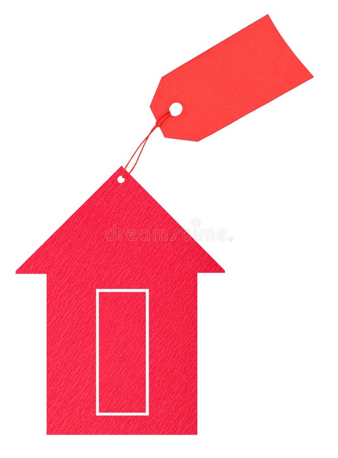 Rood document huis met markering royalty-vrije stock foto Rood document huis met markering royalty-vrije stock foto