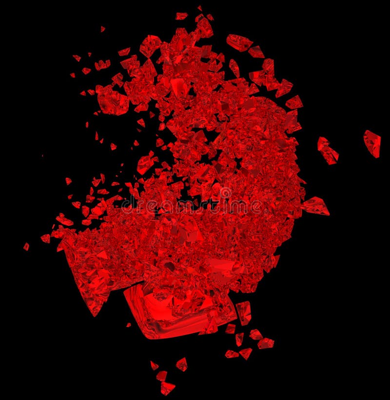 Rood Gebroken Hart: ziekte of pijn royalty-vrije illustratie Rood Gebroken Hart: ziekte of pijn royalty-vrije illustratie