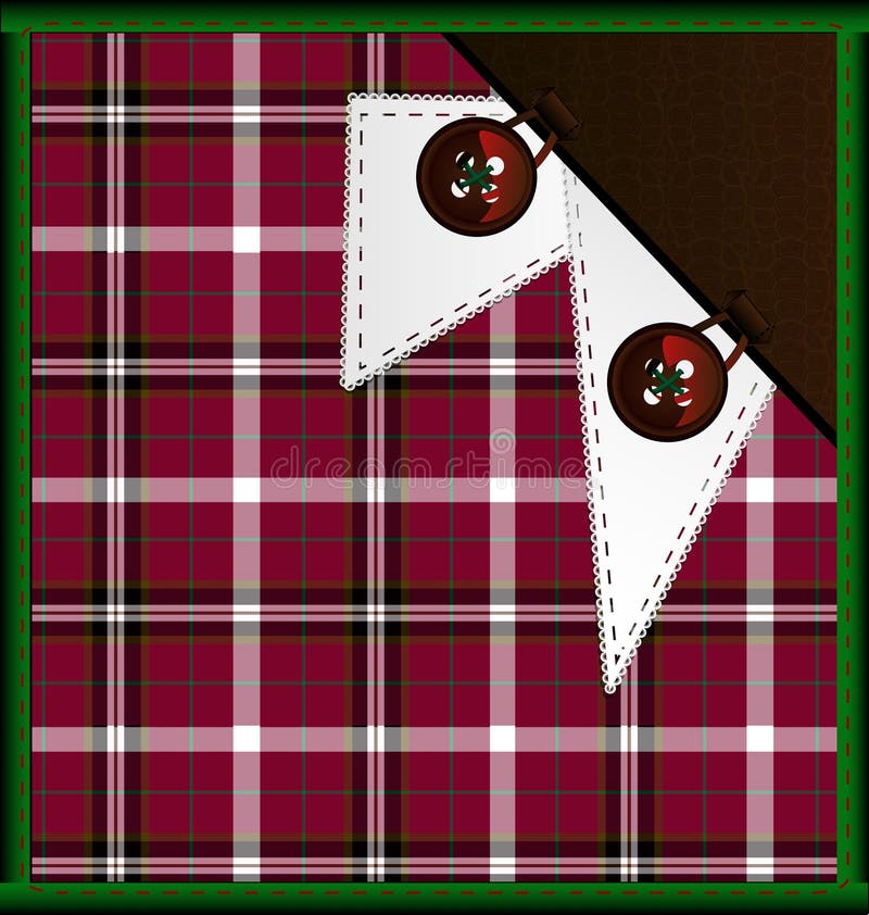 rood-groene plaid als achtergrond met knopen royalty-vrije illustratie rood-groene plaid als achtergrond met knopen royalty-vrije illustratie