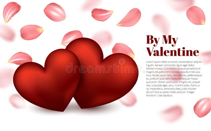 Rood hart Dalende Rose Petals Scattered op Witte Achtergrond Gelukkige de Dagkaart van Valentine s Het ontwerp van de valentijnsk stock illustratie Rood hart Dalende Rose Petals Scattered op Witte Achtergrond Gelukkige de Dagkaart van Valentine s Het ontwerp van de valentijnsk stock illustratie