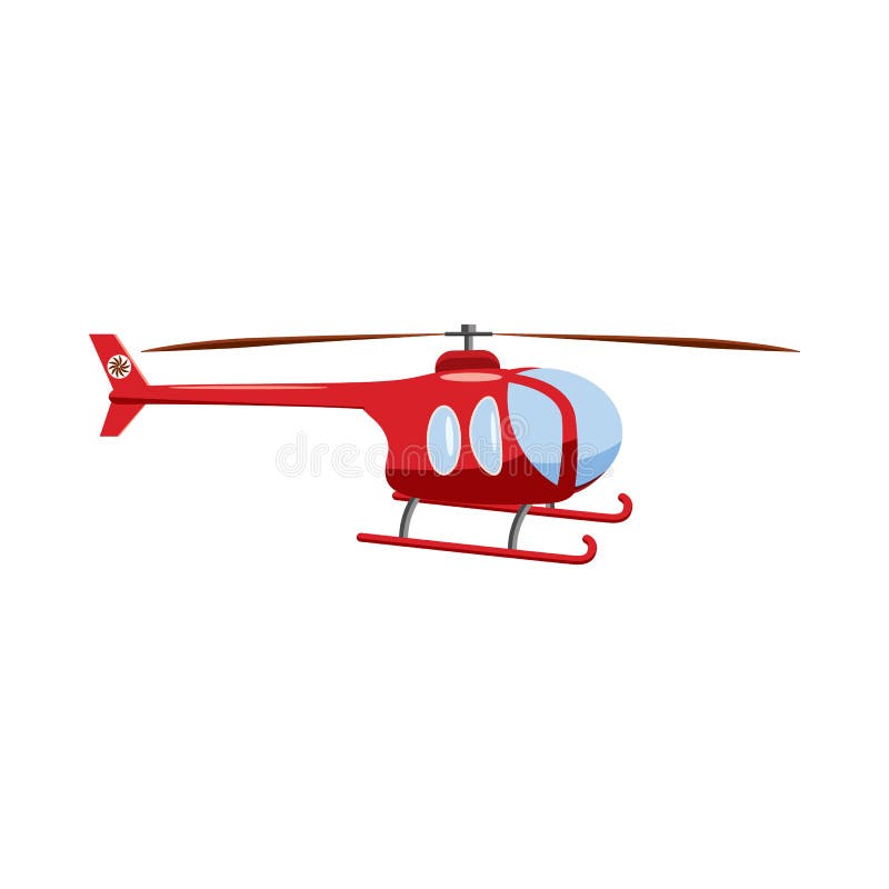 Rood helikopterpictogram, beeldverhaalstijl royalty-vrije illustratie Rood helikopterpictogram, beeldverhaalstijl royalty-vrije illustratie