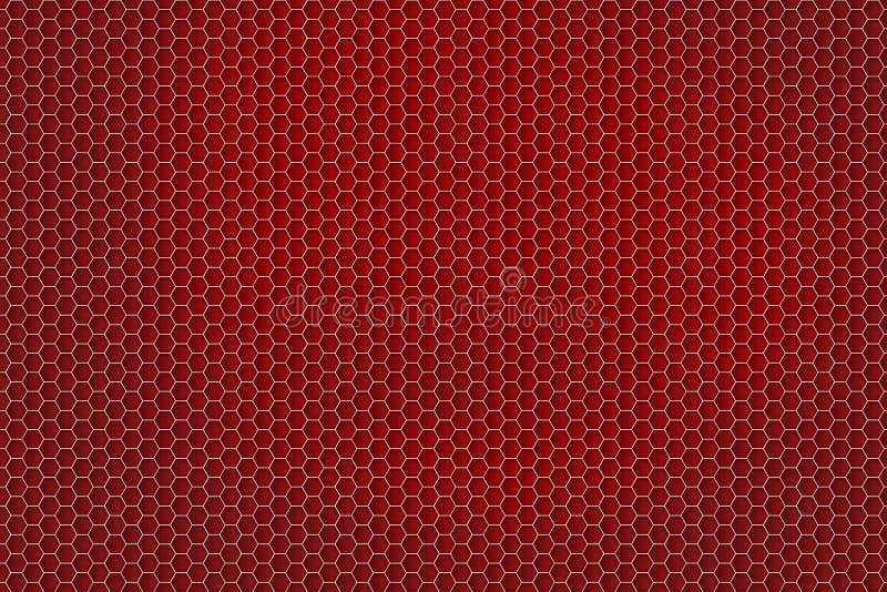 Rood honingraatpatroon stock illustratie Rood honingraatpatroon stock illustratie