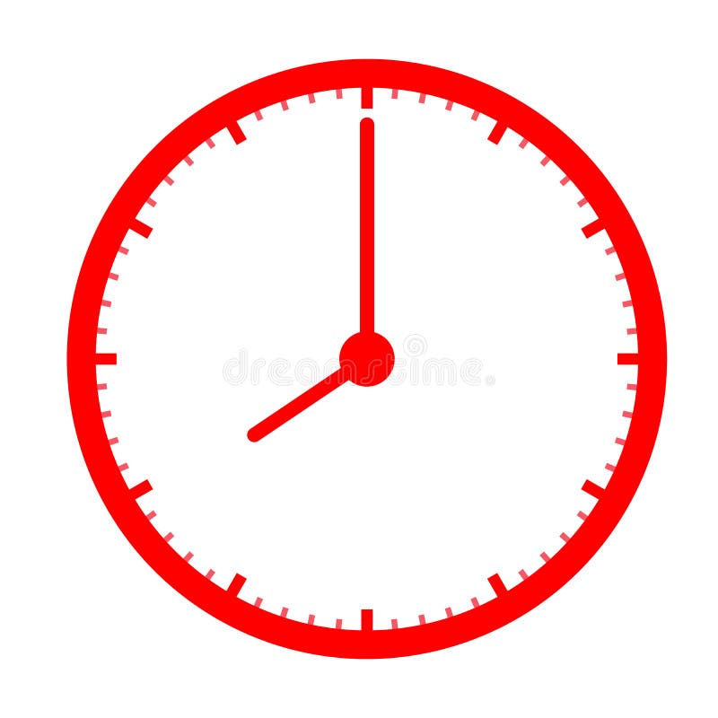 Rood klokpictogram op witte achtergrond klokteken Vlakke stijl rood klokpictogram voor uw websiteontwerp, embleem, app, UI tijdsy vector illustratie Rood klokpictogram op witte achtergrond klokteken Vlakke stijl rood klokpictogram voor uw websiteontwerp, embleem, app, UI tijdsy vector illustratie
