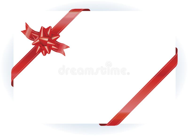 Red Ribbon with Tassels around Copy Space. Soft blue shadow beneath white area for added depth. Red Ribbon with Tassels around Copy Space. Soft blue shadow beneath white area for added depth