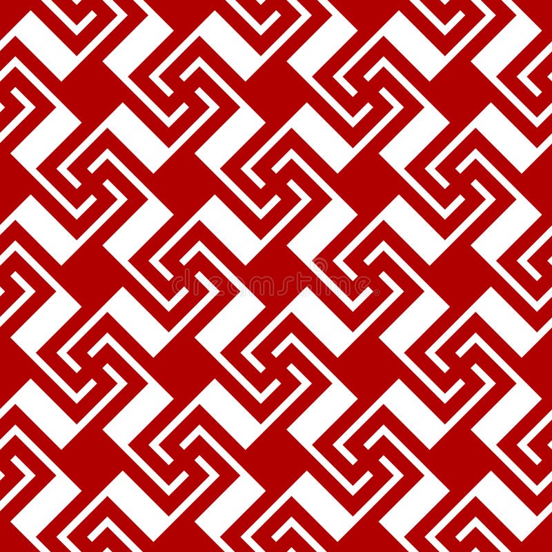 Swastika ornament seamless pattern red. Swastika ornament seamless pattern red