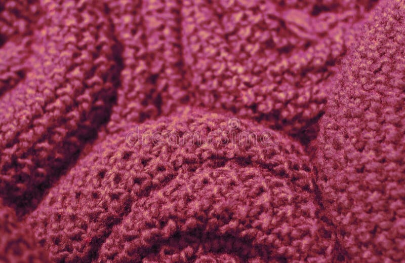 In Rood wollen gebreid de stoffenclose-up van de Perenkleur, textuur, achtergrond royalty-vrije stock foto's In Rood wollen gebreid de stoffenclose-up van de Perenkleur, textuur, achtergrond royalty-vrije stock foto's
