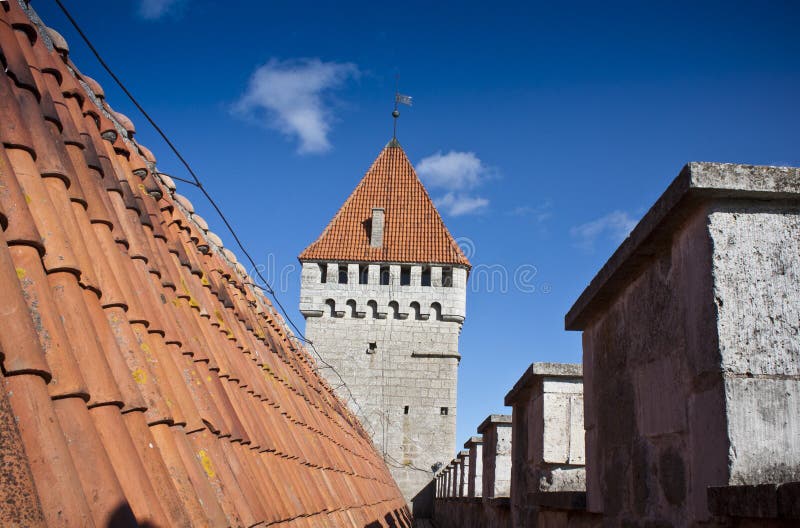 Roof and defence tower