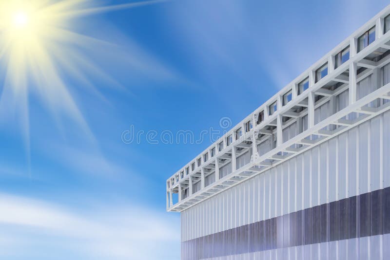 Roof gutter stock image