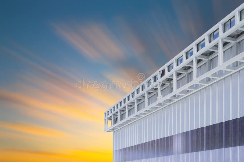 Roof gutter stock photo