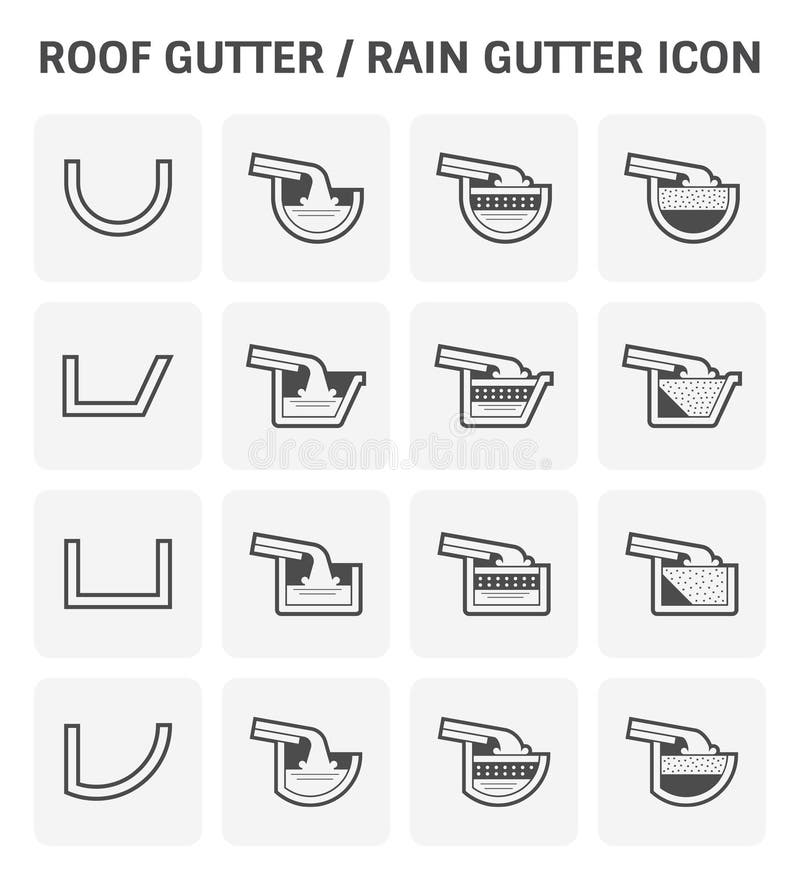 Roof gutter icon royalty free illustration