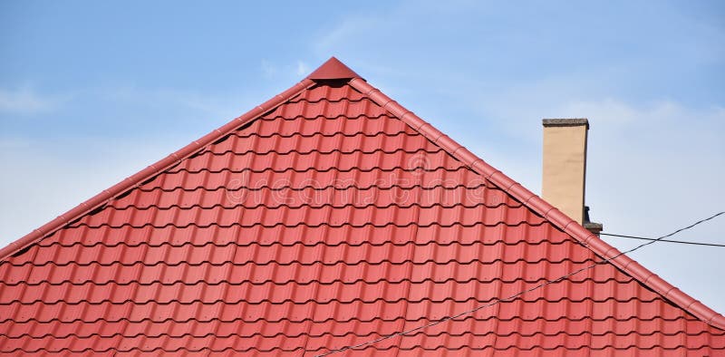 Roof of a house against sky royalty free stock photos