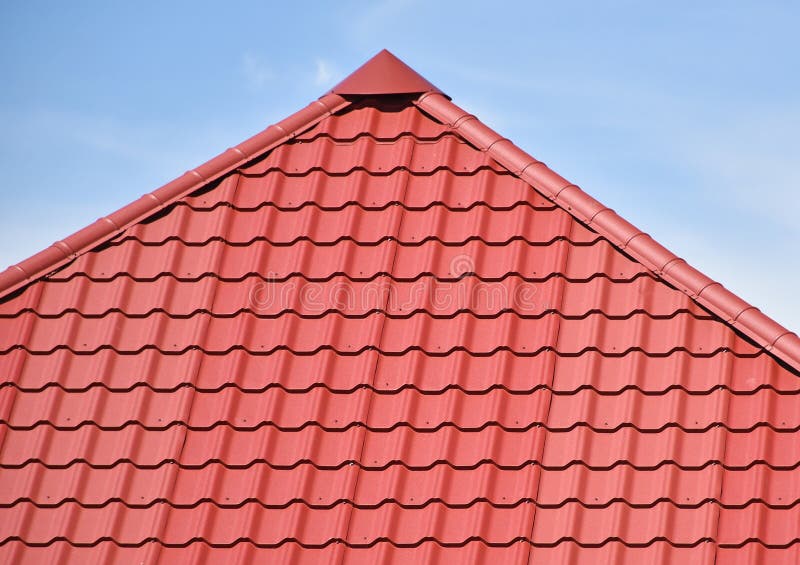 Roof of a house against sky royalty free stock images