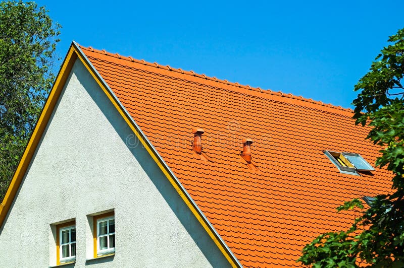 Roof of a house royalty free stock photography