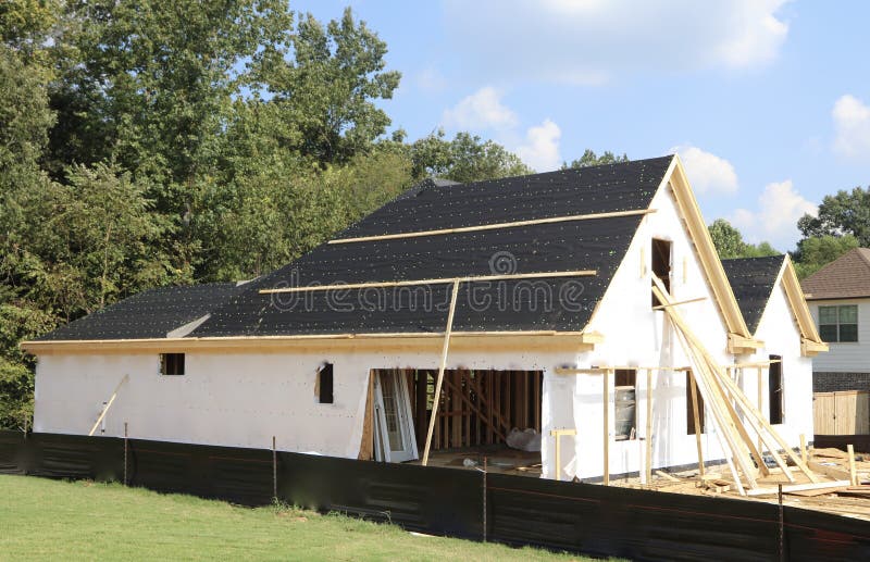 Roof and House Construction Stock Image Image of frame, entryway
