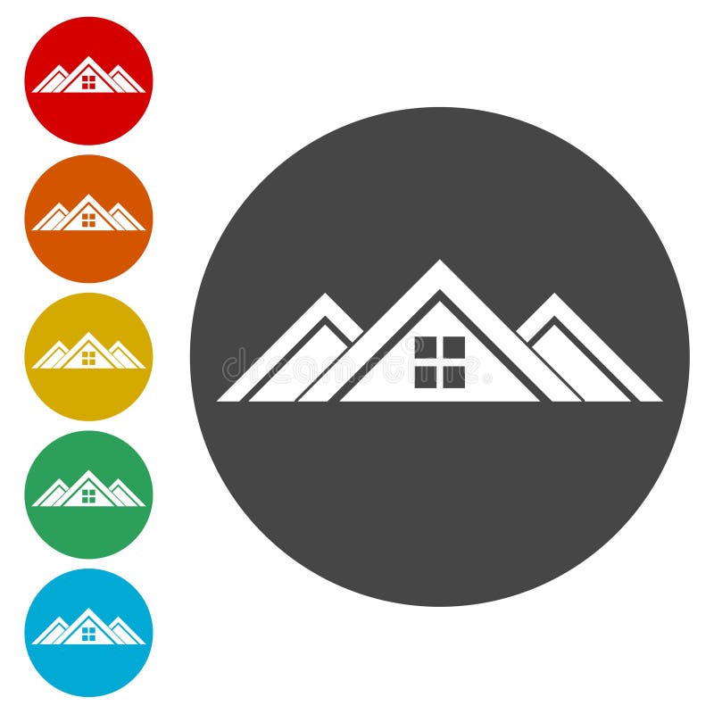 Roof Icon, Roof Icon Vector, Home Roof Icon Stock Vector - Illustration