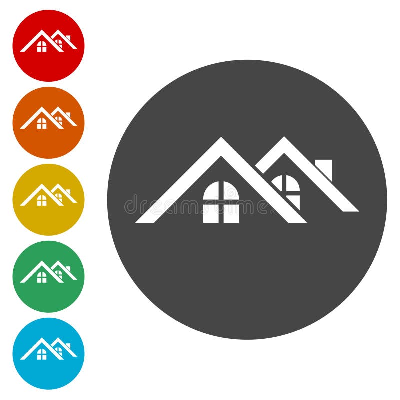 Roof Icon, Roof Icon Vector, Home Roof Icon Stock Vector - Illustration