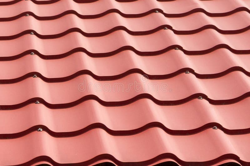 Roof Made Of Red Metal Stock Photo Image Of Fence House 91093358