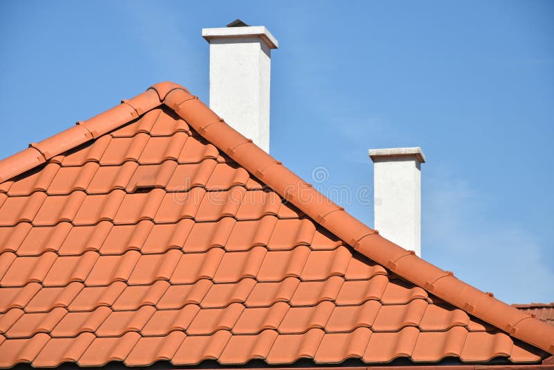 Roof of a new house royalty free stock photos