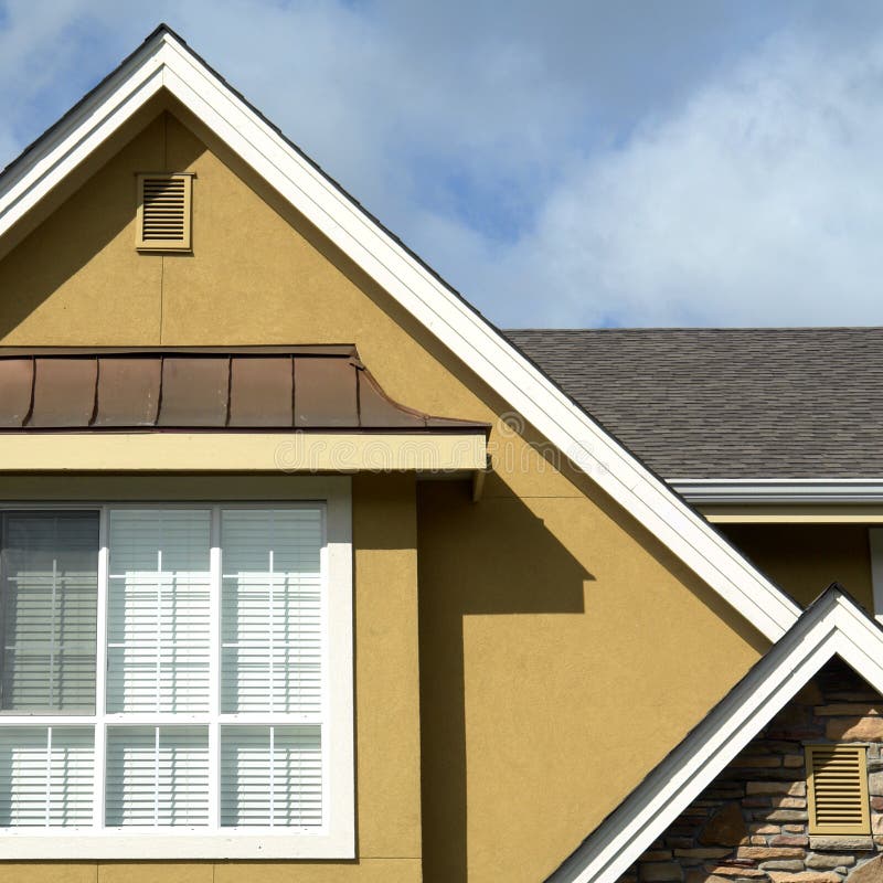 Roof Peaks stock image. Image of wealth, stucco, siding 2159201