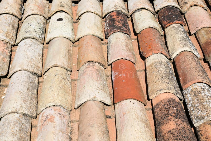 Roof tiles of an old roof royalty free stock image Roof tiles of an old roof royalty free stock image