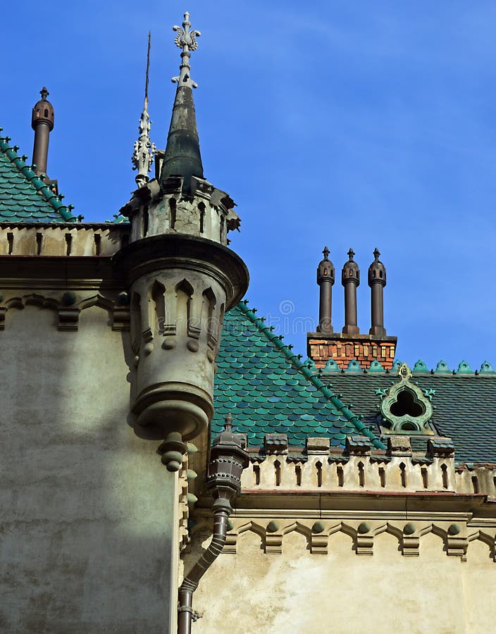 Roof top detail Jakab Palace, Kosice Slovakia