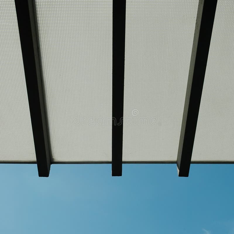 Roof top sky blue stock photos