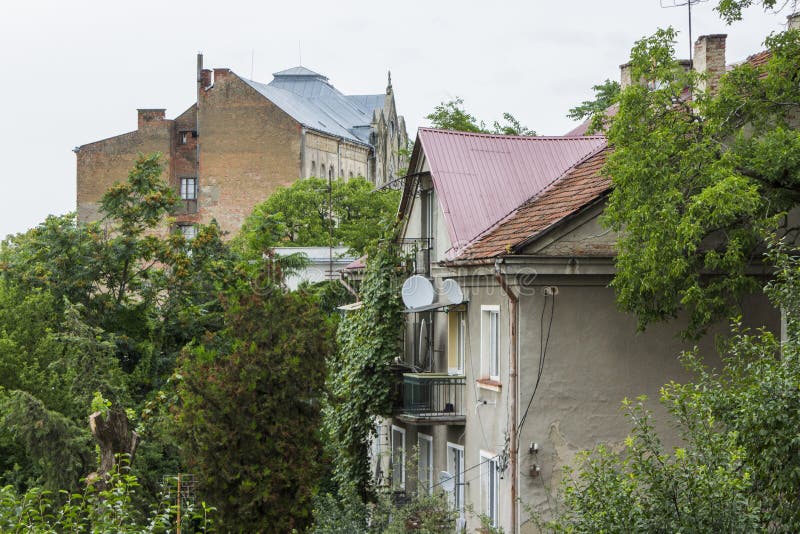 The roofs of the Old Town of Uzhhorod. Ukraine royalty free stock image The roofs of the Old Town of Uzhhorod. Ukraine royalty free stock image