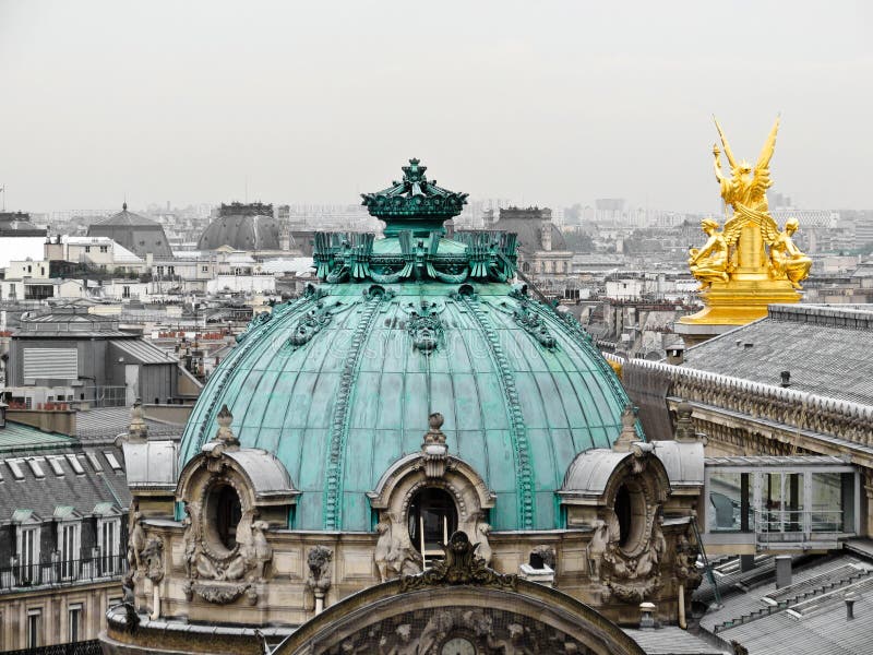 Roofs of Paris stock photo. Image of capital, facade - 64027986