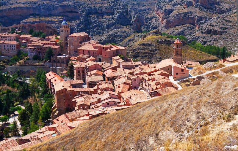 Roofs of spanish town. Albarracin, Aragon