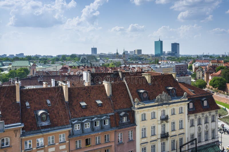 roofs warsaw arkivfoto roofs warsaw arkivfoto