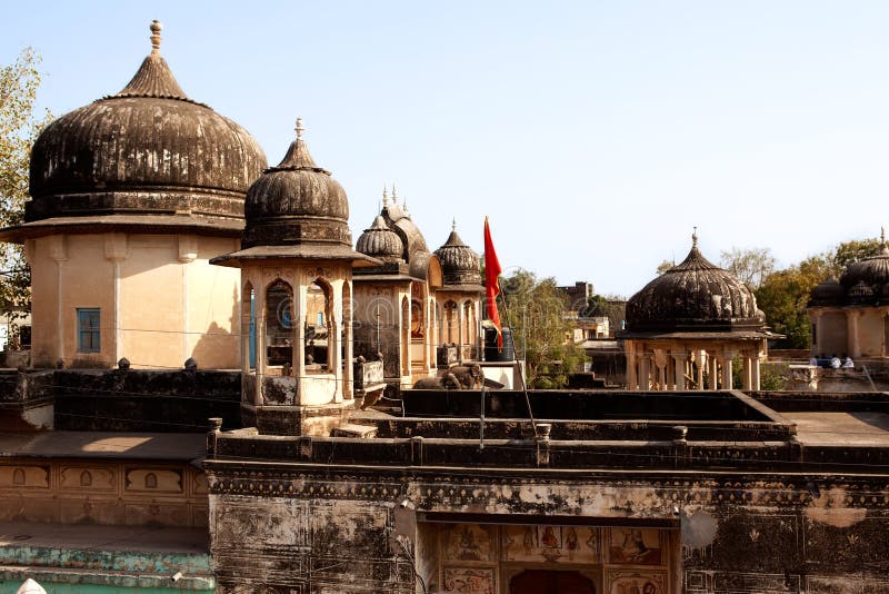 Rooftop house India stock photos