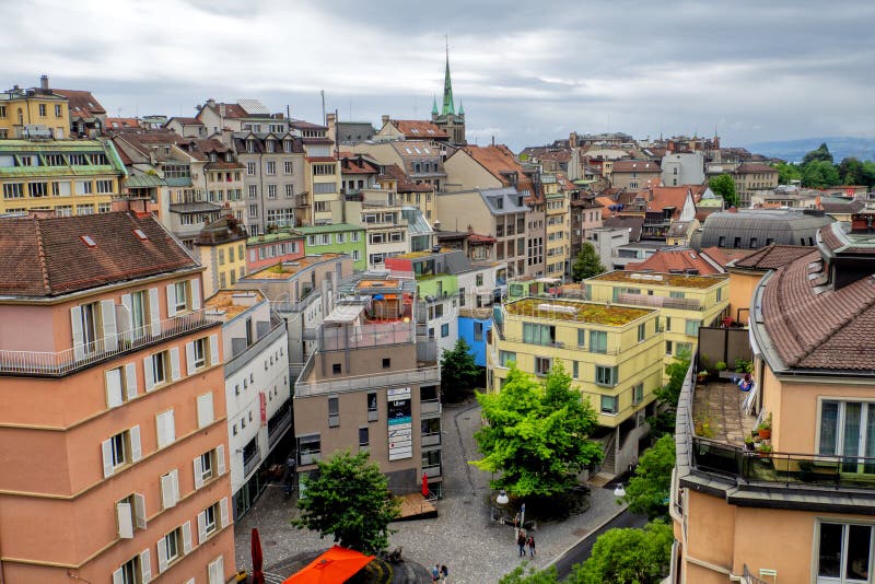 Rooftops and Colorful Buildings are Seen in a Panoramic Photo of the ...