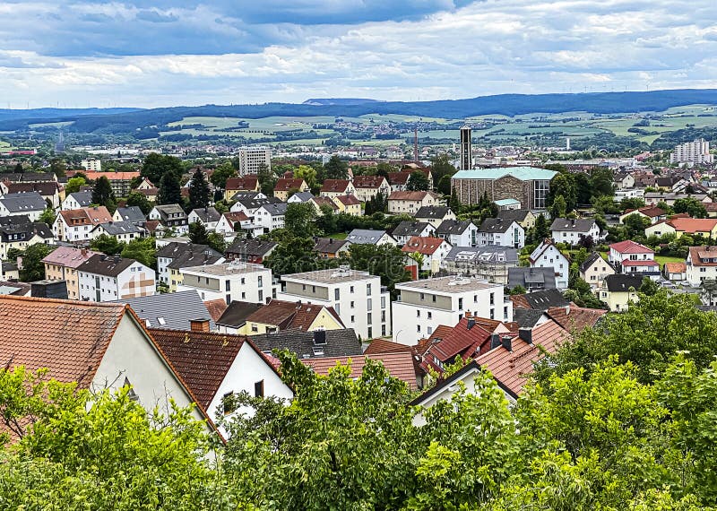 The Rooftops of Fulda from Petersberg, Germany Stock Image Image of