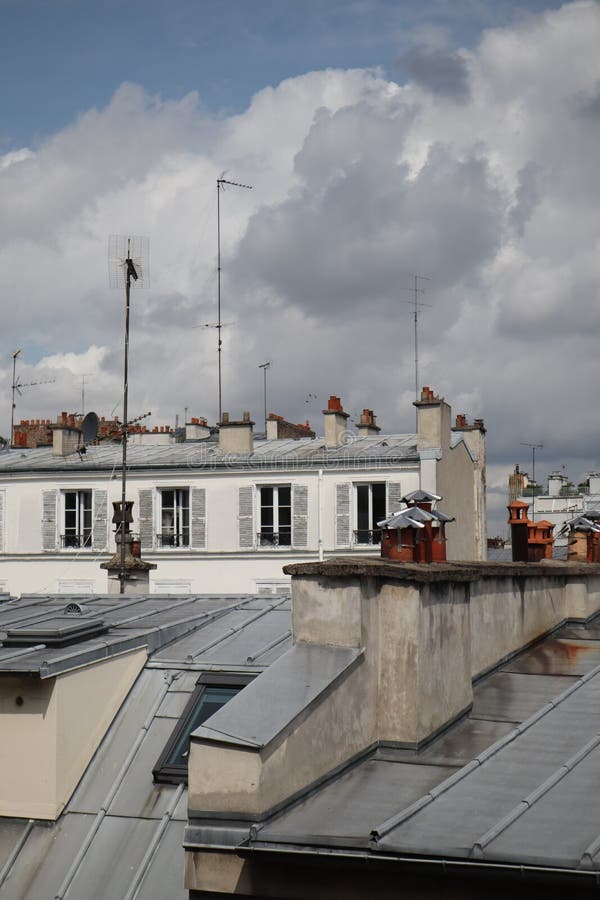 Rooftops of Paris, Montmartre District Stock Image Image of house