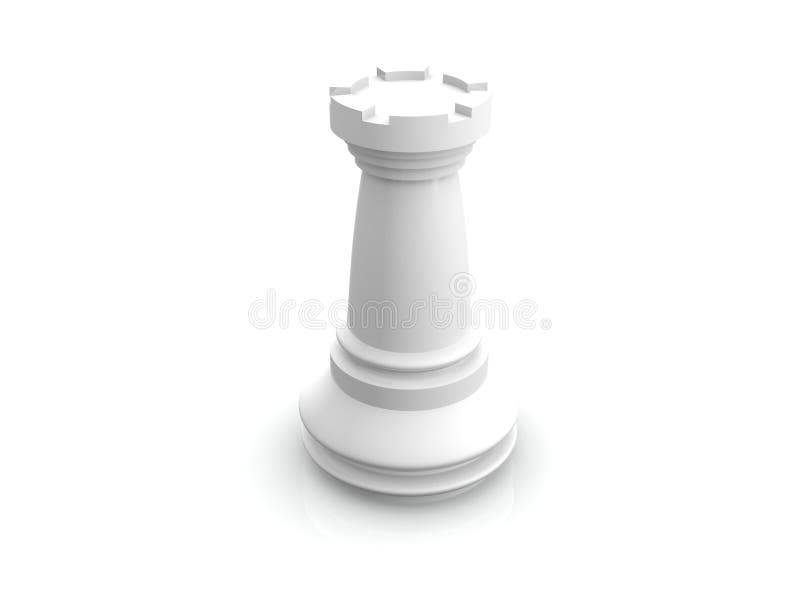 Chess Piece Rook White 3D, Incl. strategy & play - Envato Elements