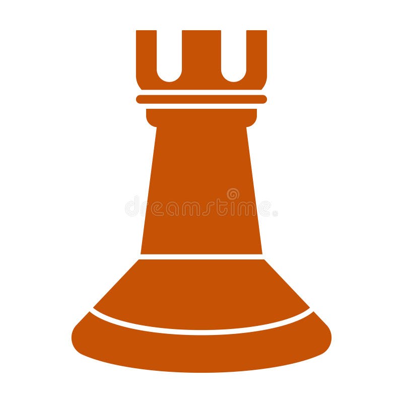 rook chess color icon vector illustration, Stock vector