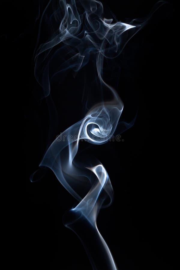 Rook of stoom op zwart royalty-vrije stock foto