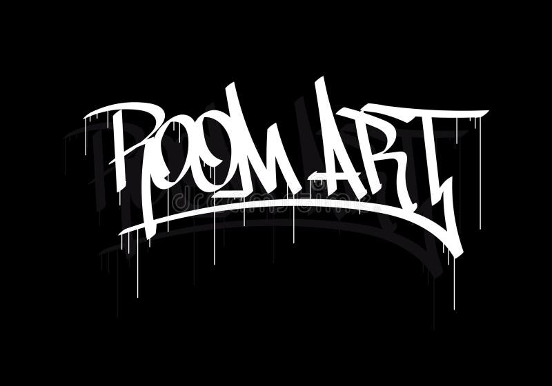 ROOM ART graffiti tag style design vector illustration